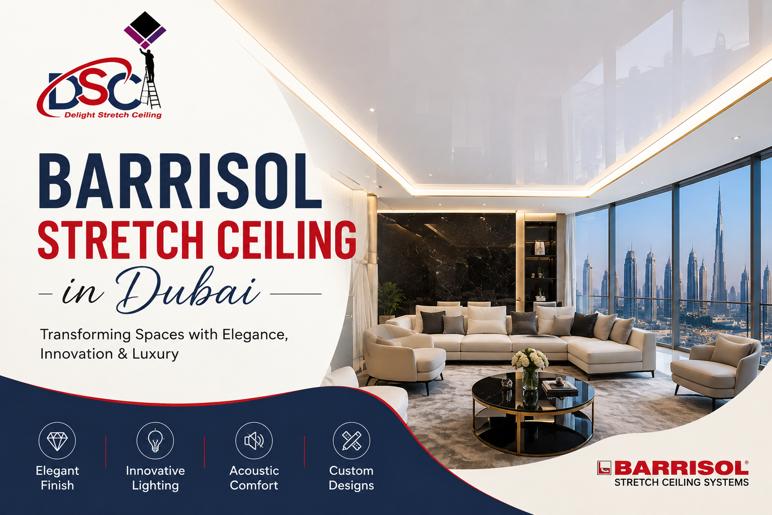 Barrisol Stretch Ceiling in Dubai