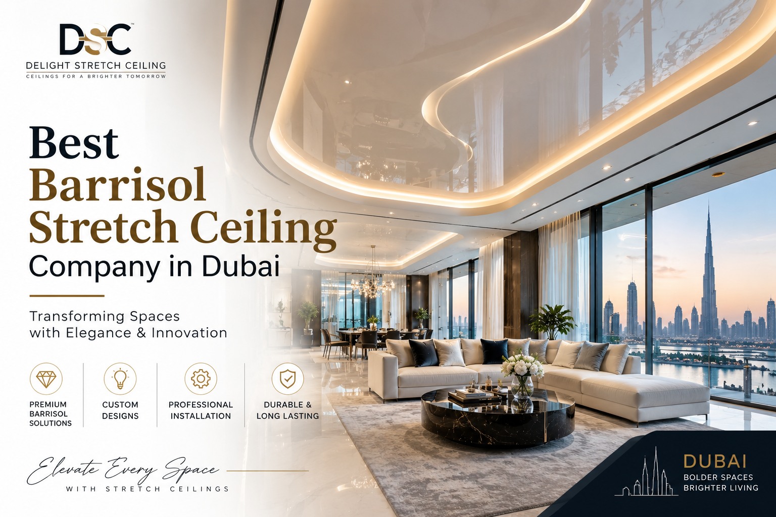 Best Barrisol Stretch Ceiling Company in Dubai